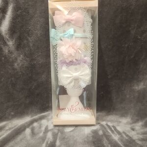 Elly & Emmy My First Headband Stand White and Pink Hair Accessories 5 Set NWT